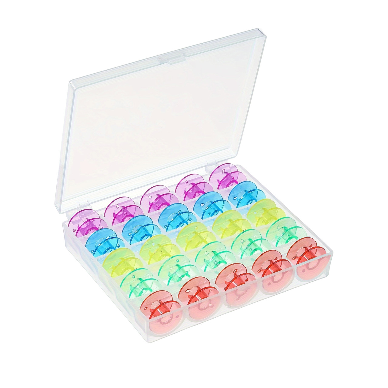 Original High Quality 25 Multi Color Bobbins - For Usha Janome, Singer, Bernette, Novel