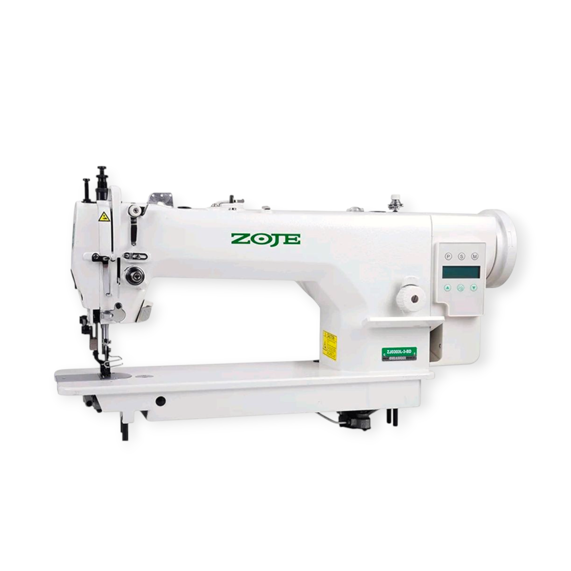 Zoje ZJ 0303L Heavy Duty Top And Bottom Feed Large Hook Sewing Machine With Stand And Table In-built Servo Motor